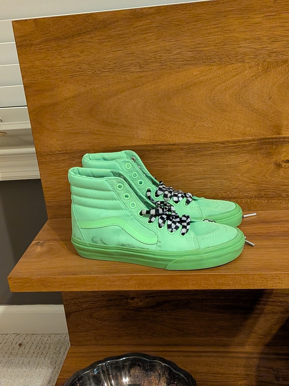 Vans Sk8-Hi 'Neon Green' Size 7 Womens